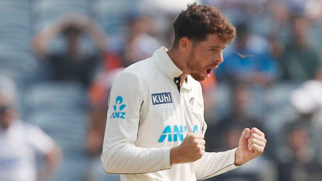 Mitchell Santner's 7-Wicket Haul Bundles India Out for 156, New Zealand in Control